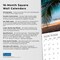 Beaches | 2026 12 x 24 Inch (Hanging) Monthly Square Wall Calendar | Foil Stamped Cover